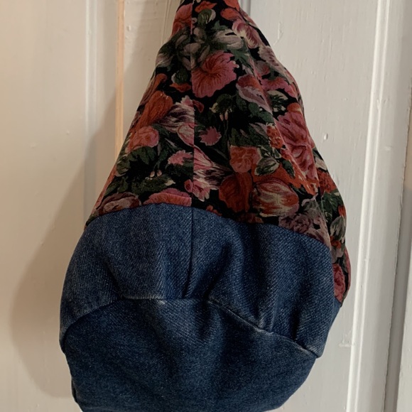 Floral Denim Shoulder Bag - Picture 7 of 12
